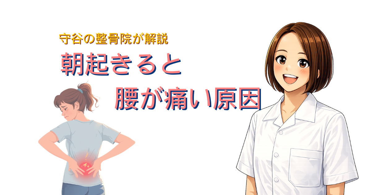 朝起きたときの腰痛の原因を解説する守谷の整骨院